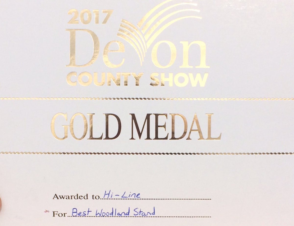 benhiline's tweet photo. What a lovely surprise!Due to the hard work of @hilinesw HR/training team and @ChalkWardAd!We have won a gold at the #Devoncountyshow #trees https://t.co/wkTaEAC9QG