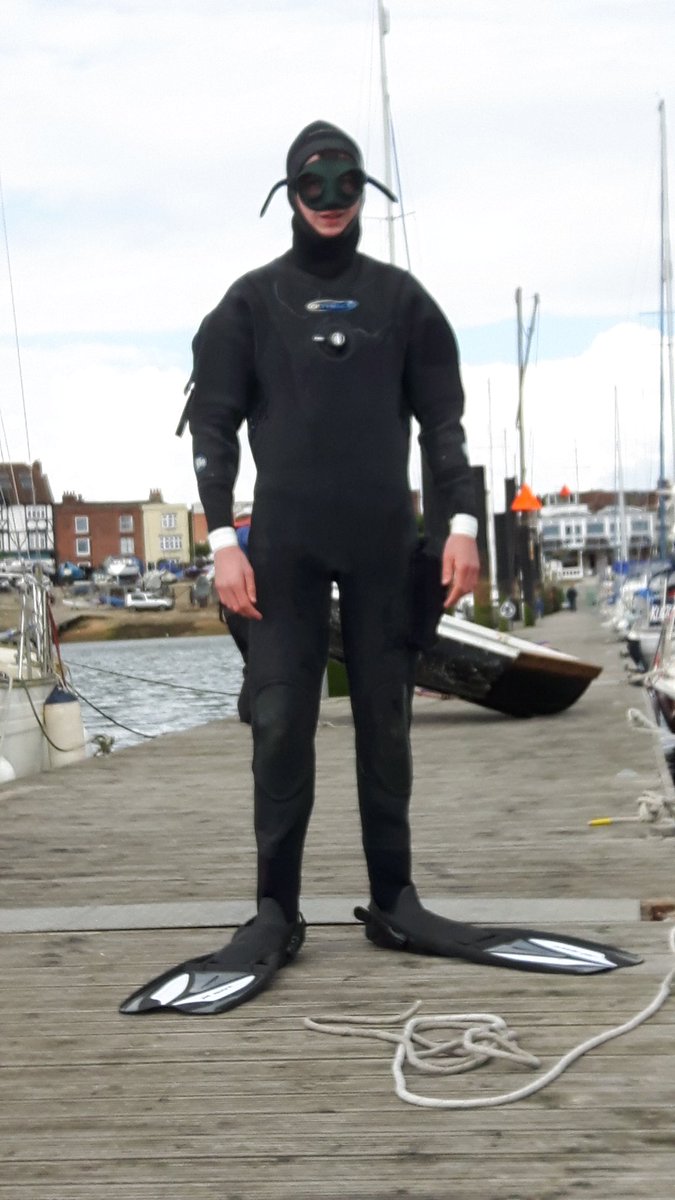 OarsomeChance's tweet photo. #joe showing off his #dryuit @RS_Divers #hardwaysc #charity # diving #racing #sailing #tempest https://t.co/3ivXiaOIEM