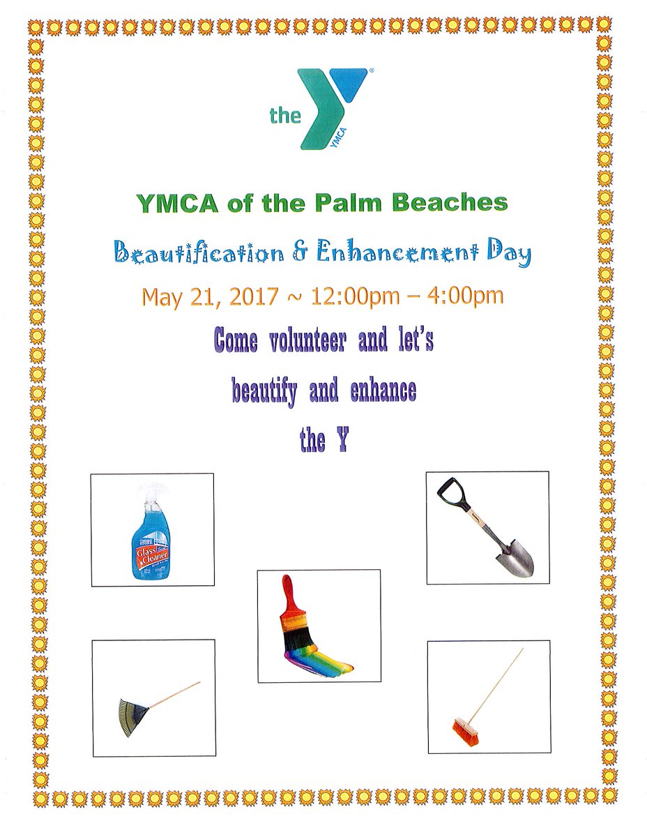YMCAPalmBeaches's tweet photo. You need volunteer hours? Or just want to give back? Come to the YMCA of the Palm Beaches this Sunday. #ymcapb #voluteering #givingback https://t.co/6vRUgo49RH