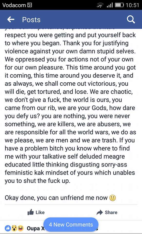AyandaMadonna's tweet photo. Men like him are trash!!! *seen on Facebook* #NotInMyName #notinourname https://t.co/XafemlfbSp