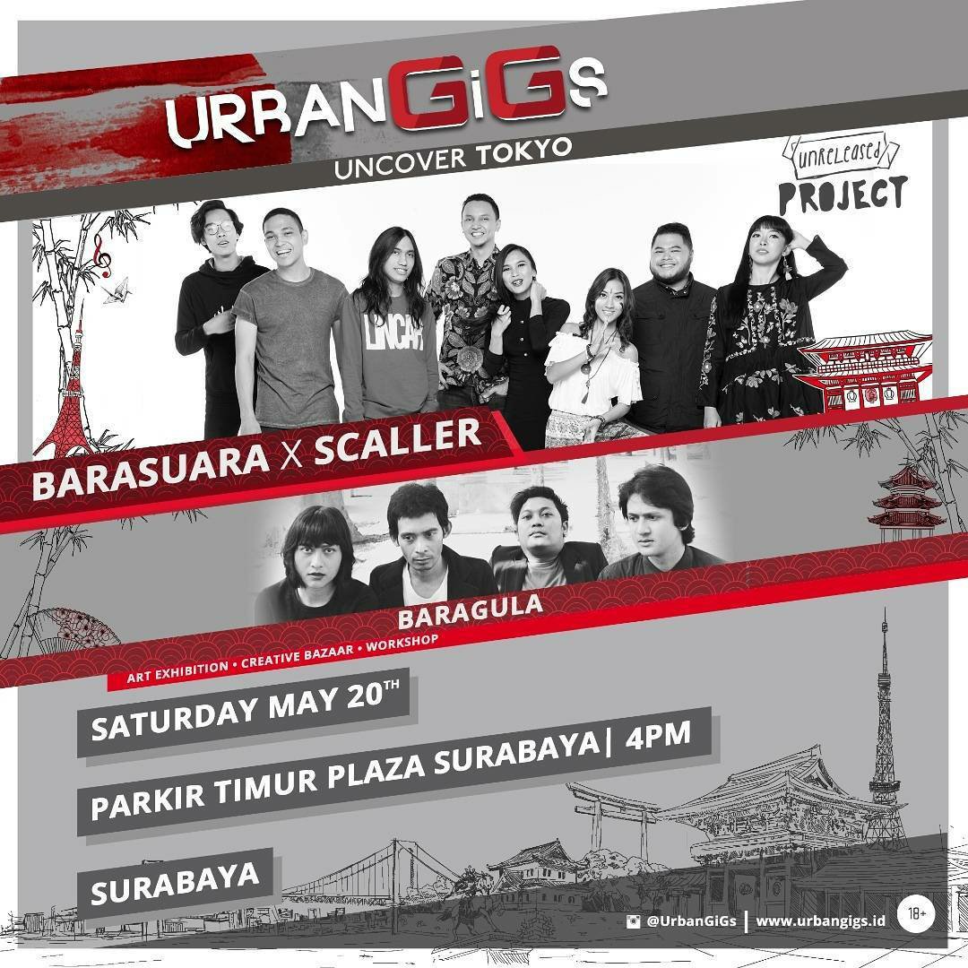 Today! #UrbanGiGs chapter Surabaya w/ <a href="/BARASUARA/">BARASUARA</a> <a href="/SCALLER_ID/">S C A L L E R</a> <a href="/BxRxGxLx/">Baragula</a> <a href="/dandelionsband/">Dandelions Official</a>