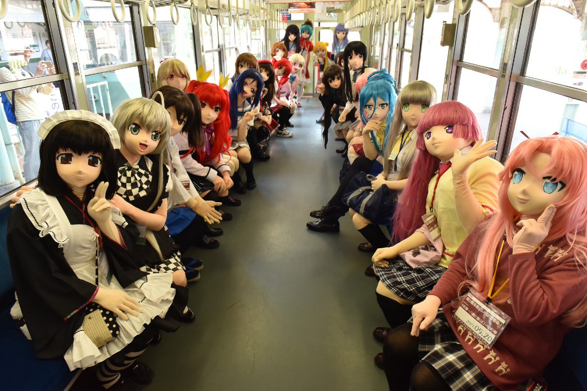 着ぐるみ20点 速報】叡山電車オフ。叡山電車を貸し切って着ぐるみ小旅行。新緑の京都