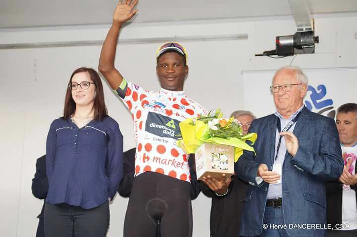 Best climber's jersey for <a href="/nich_dlamini/">Nicholas Dlamini</a> #ParisArras Tour after yesterday's fast Stage 1. 📷 Hervé Dancerelle.