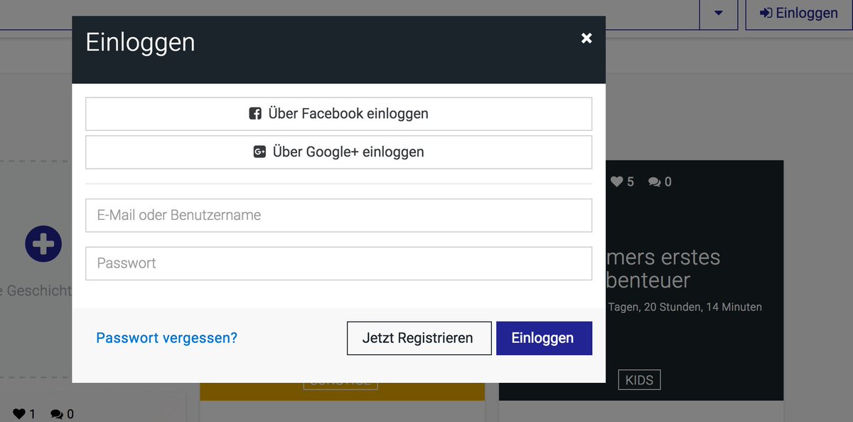 InfoYostories's tweet photo. #neu wir haben YO!S noch besser gemacht! Ihr könnt euch jetzt auch über #Facebook und #Google+ bei uns einloggen. https://t.co/AuaZUiW5ME https://t.co/VfIJCgdEYj