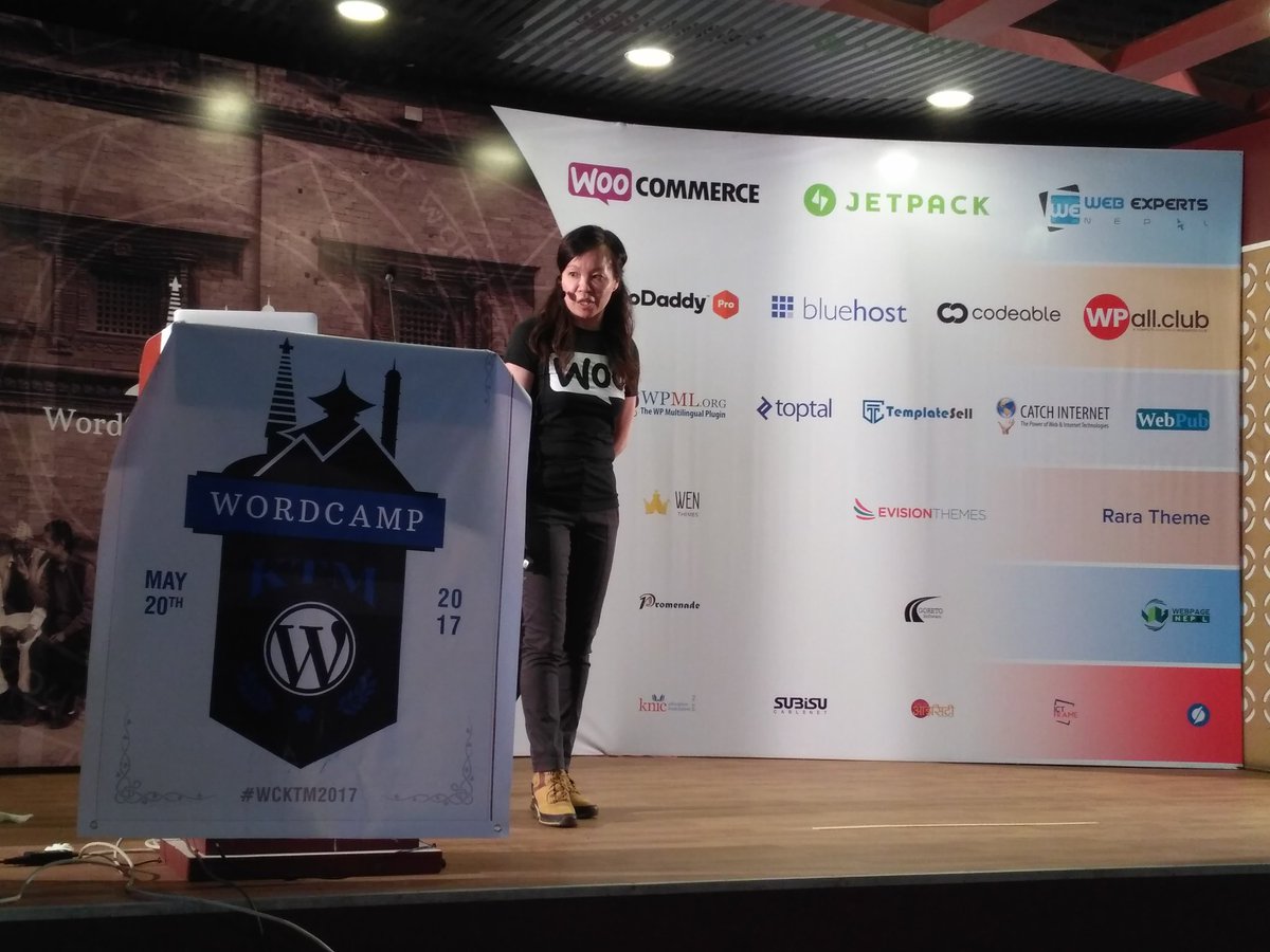 biplab43's tweet image. Kat Christopher with her inspirational talk in WordCamp 2017  @katchristofer @automattic @wpnepal @WordPress #WCKTM2017