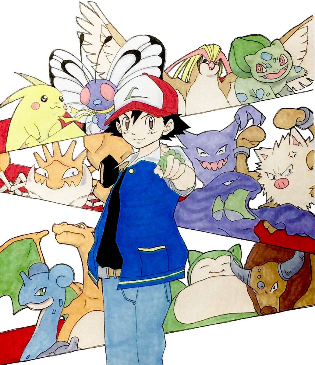 佳希 Yoshiki ポケモンは難しい ポケモン ピカチュウ サトシ 絵 イラスト コピック Pokemon Copic Illust Illustration