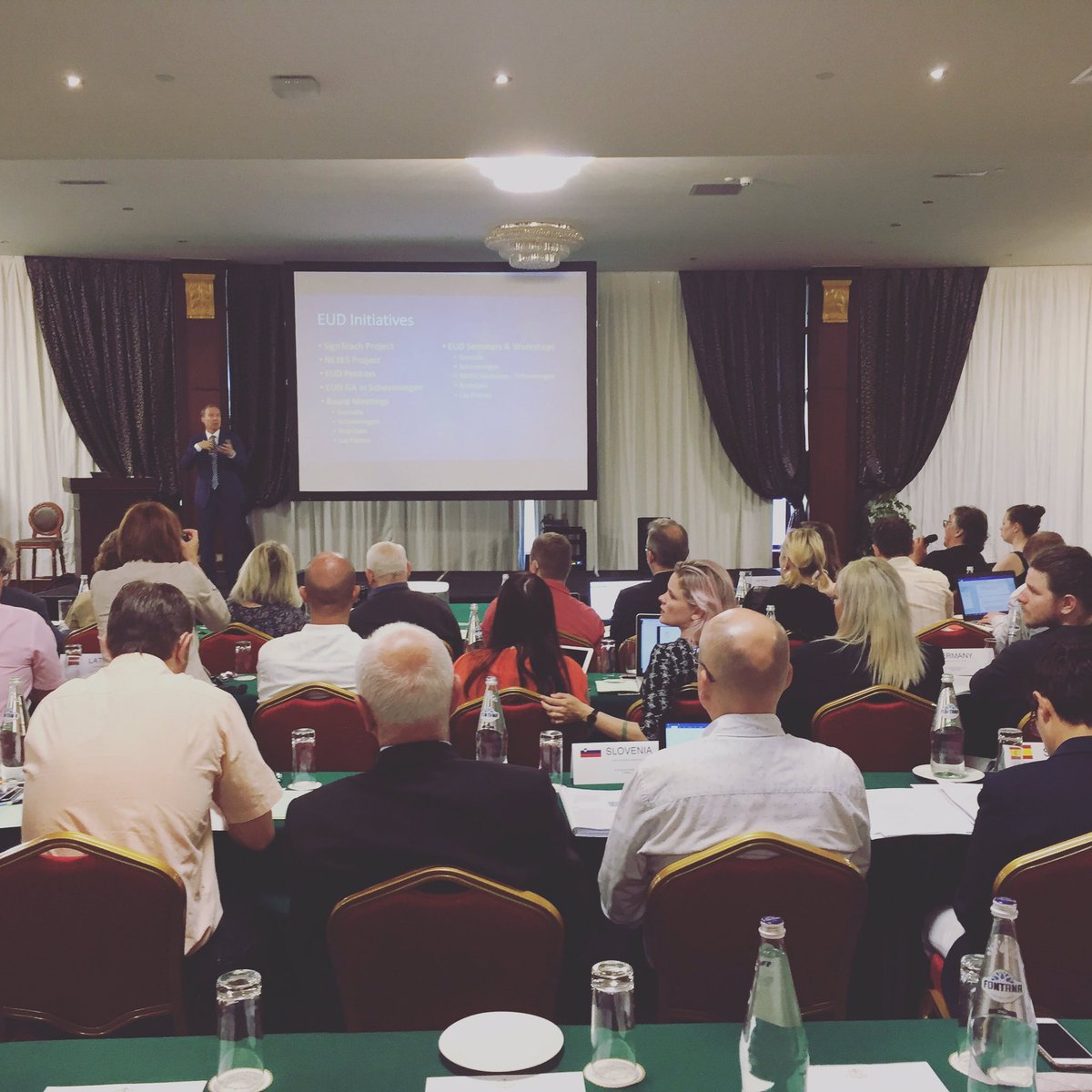 EUD_Brussels's tweet photo. Dr Markku Jokinen is taking the opportunity to summarise the work EUD has done in 2016. #EUDGA https://t.co/fTwqkzKCR4