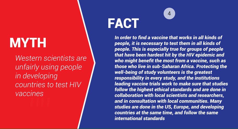RealTalkGF's tweet photo. @HIVpxresearch @HelpEndHIV @ICASAYouthFront @roots_africa @sydneyhushie @GFadvocates @cmghana @UNAIDS @RKasenene @VacciNewsNet @GlobalFund @sammykissi @HonShawa HIV Vaccine #MYTH 4:
Researchers r using ppl as guinea piga in vaccine trials
#KnowYourVaccine #HIVvaccineAware
#FACT 👇🏾����🏾cc @HIVpxresearch https://t.co/lFSQy9JHMU