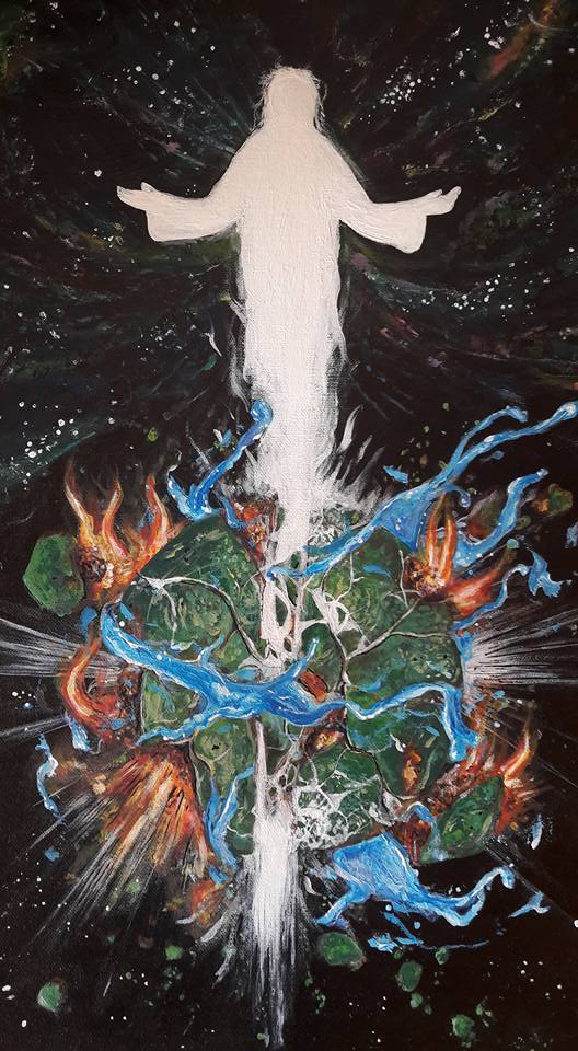 Acrylique sur toile.
#jesusislord