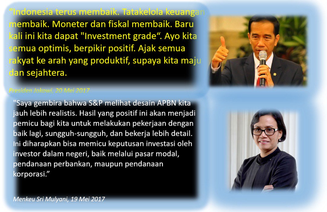 bakohumas's tweet photo. Lembaga internasional S&amp;P menaikan peringkat investment grade Indonesia. Investasi di Indonesia layak &amp; stabil @KSPgoid @bkpm @KemenkeuRI https://t.co/GzBNLiQj58