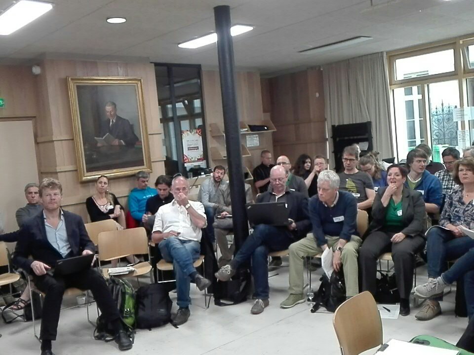 ECOnGOOD_org's tweet photo. Getting ready to vote one proposals for #EconomyCommonGood movement. Real democracy at #AssemblyCommonGood @EconCommonGood https://t.co/VZIrUGOFdM