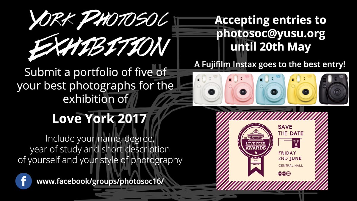 York_PhotoSoc's tweet photo. It's the final day for submissions to our exhibition! Get sending now!
#universityofyork #loveyork #yusu https://t.co/OTDO0V1aYy
