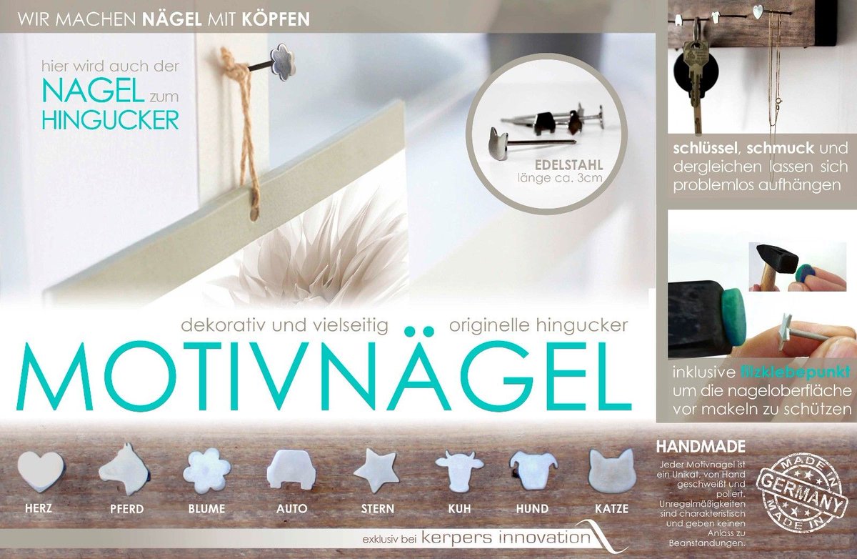 Schon unsere #motivnaegel gesehen? Perfekt für #Kalender jeder Art. Gibt´s u.a. bei #ebay goo.gl/aGJ9kk #homedecor #design