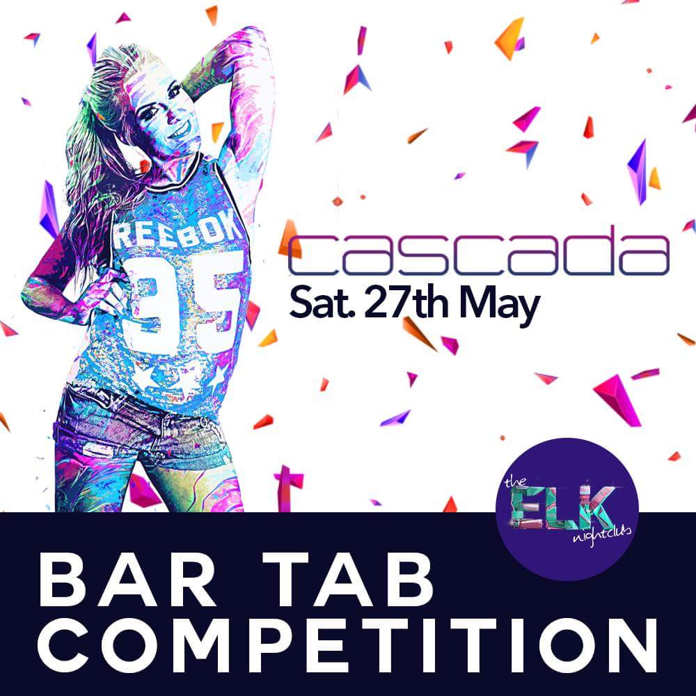 ElkNightclub's tweet photo. ⭐ Bar Tab Competition ⭐
RT to be in with a chance of winning yourself a £30 Bar Tab for Saturday 27th May at The Elk Nightclub with Cascada. https://t.co/34D7GvqBdD