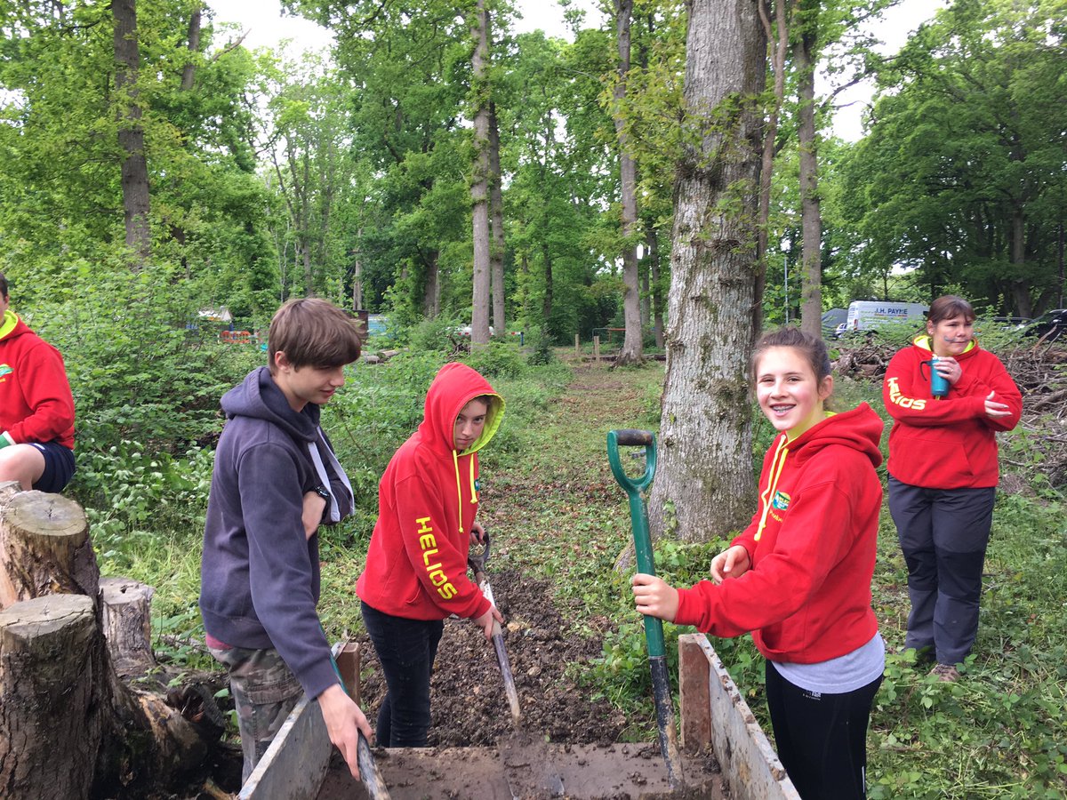 heliosesu's tweet photo. We're helping @TMbravoscouts preparing the track bed for 110 camp https://t.co/7gXrqK96RS