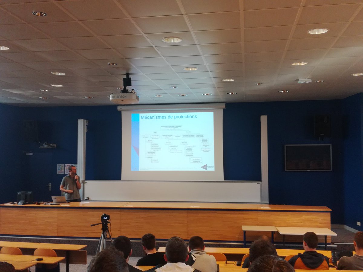 hack2g2's tweet photo. «Quels sont les mécanismes de protection contre la contrefaçon et le vol de circuits intégrés ?» V. Lapôtre #HitchHack #hack2g2 https://t.co/srNVMeR3AM