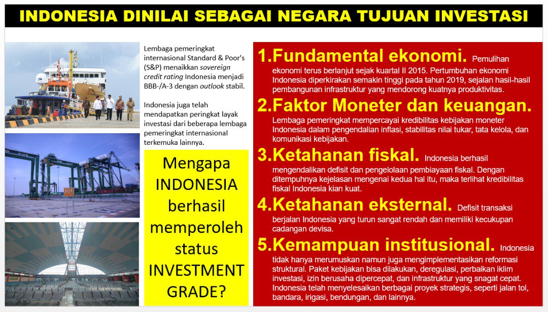 PerekonomianRI's tweet photo. Indonesia, Investment Grade, dan Investasi https://t.co/A5gLgKI8Tu
