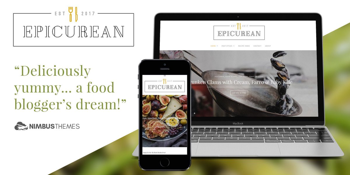 themeshift's tweet photo. Introducing Epicurean, a WordPress Theme for Food and Recipe Bloggers https://t.co/JOJnsOo03y https://t.co/yTKrLxxwvJ