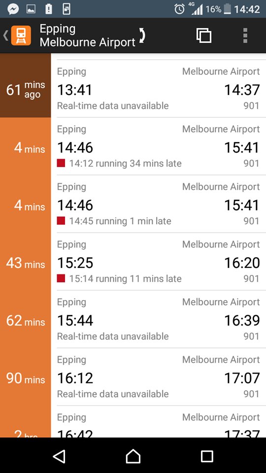 craig_halsall's tweet photo. @declanmartin75 @danielbowen @Transdev_Melb @tonybmorton @JacintaAllanMP Meanwhile, a #901bus was 34 mins late this afternoon (on a Saturday) so terminated at #SouthMorang & pax put on following trip... https://t.co/KMz0sRvK0w