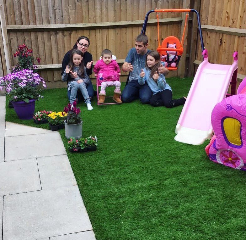 ReaganDay07's tweet photo. The new garden we had done by an amazing company! Reagan can finally play outside 😊 https://t.co/liFohEWvL1