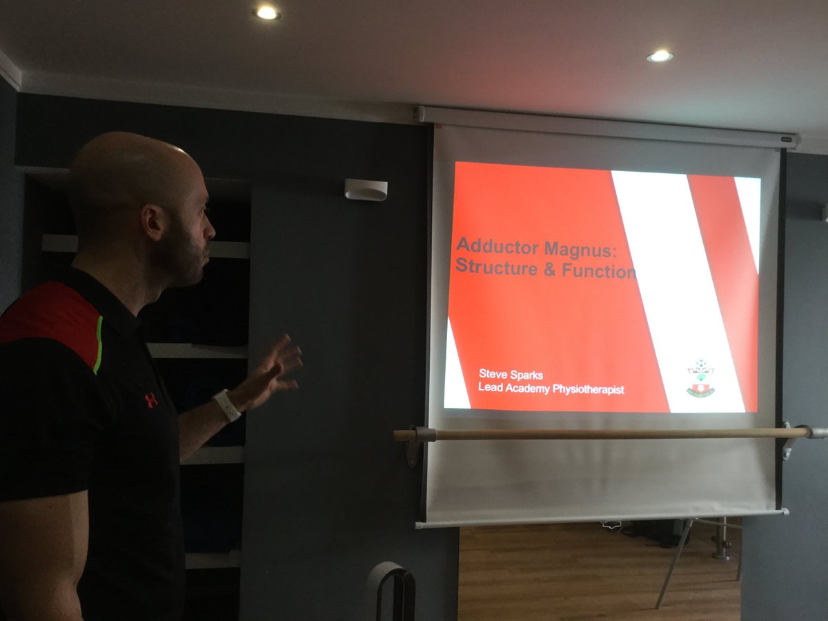 MatrixScreens's tweet photo. Masterclass Adductor Magnus Steve Sparks, Lead Physio Academy, Southampton Football Club - anatomy, architecture, function #movementmatters https://t.co/77D1CBRC9q