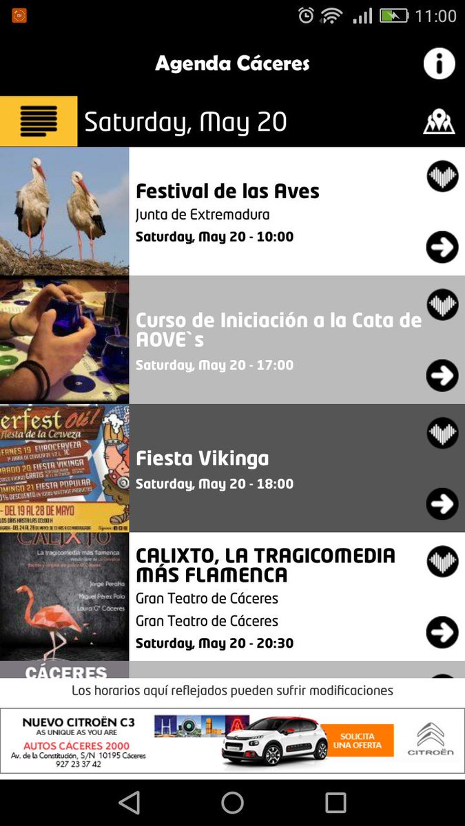 Disfruta del Sábado en #Cáceres. Más en agendacaceres.es