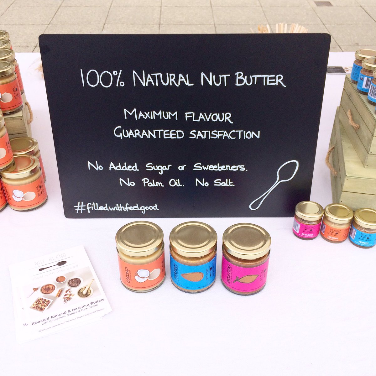 nutblend's tweet photo. Come and get your #nutblend #nutbutter fix @Alcester_Food - 100% natural, no added sugar and completely delicious! https://t.co/SPgKUzP9yR