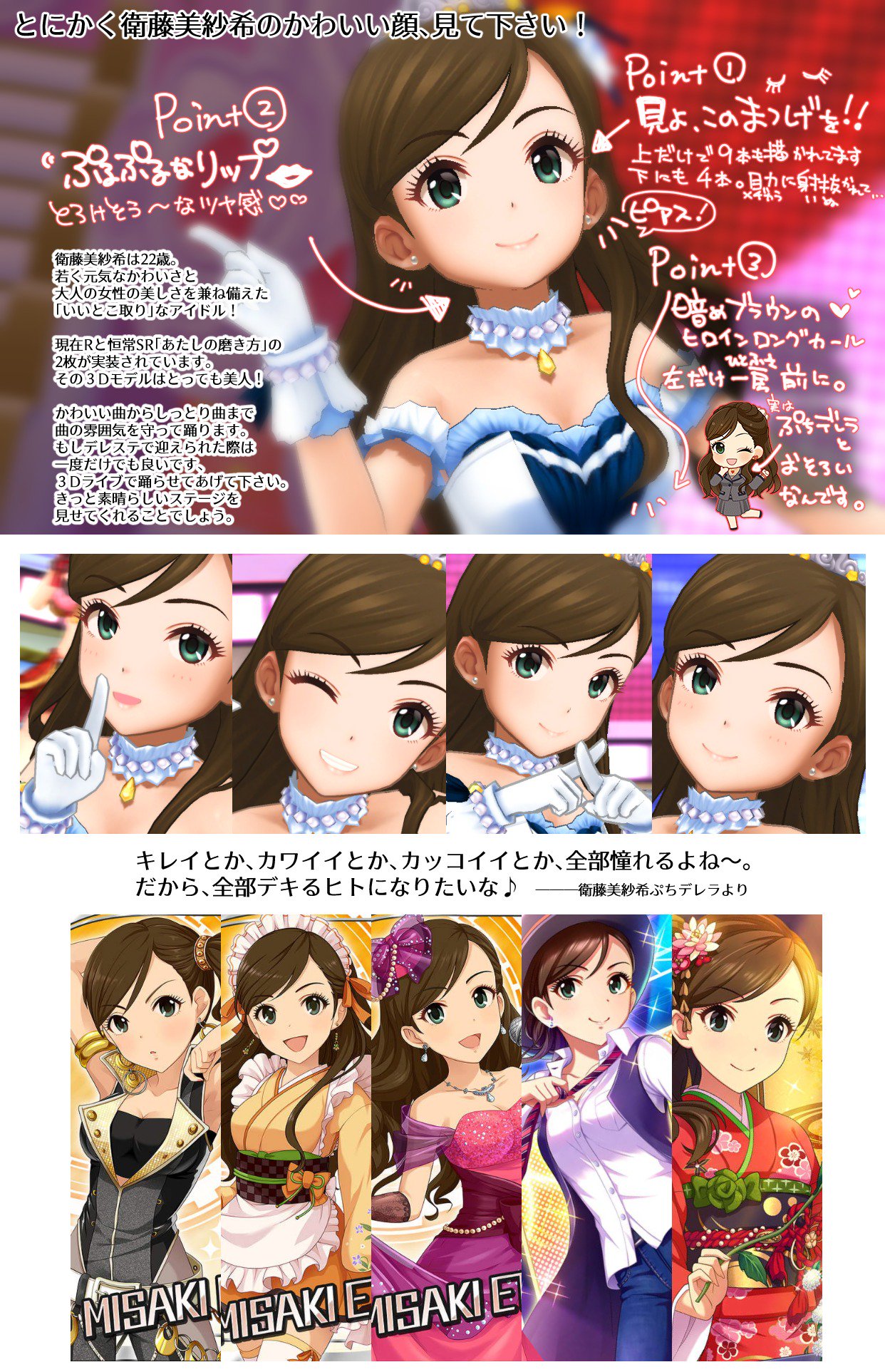 りこびぬp 衛藤美紗希pによるダイマ資料を提出させていただきます あなたは衛藤美紗希を知っていますか 大分県出身22歳左利き魚座のオールラウンダーアイドル 衛藤美紗希をよろしくお願いします 衛藤美紗希 アイドルマスターシンデレラガールズ