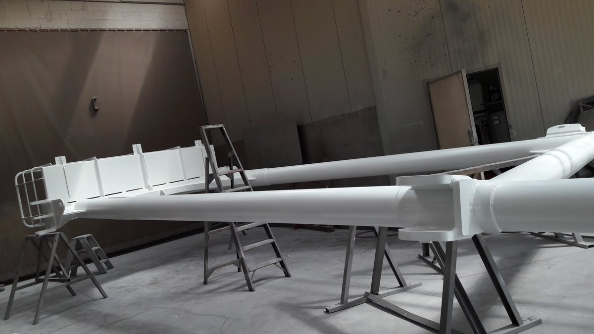 Voormast gestraald en gespoten