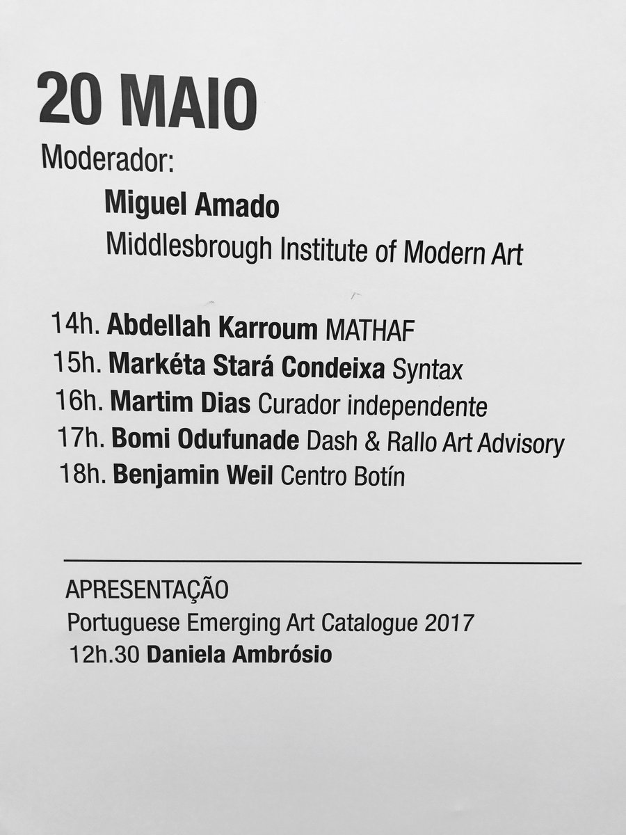 FeriaArco's tweet photo. #ARCOlisboa forum talks moderated by Miguel Amado start at 2pm (till 7pm)
the fair is open from 12 till 8pm https://t.co/m6VGGJk69k