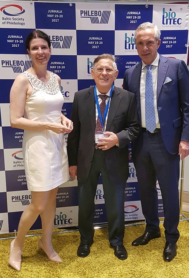 Dr. Kerstin Schick und Dr. Christoph Bernheim mit Prof. Zoltan Varady, Int.Forum Minisurgery of Varicous Veins #Krampfadern