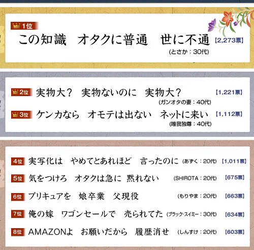 センスが光ってる？オタク川柳が秀逸な作品が多すぎるｗｗｗ