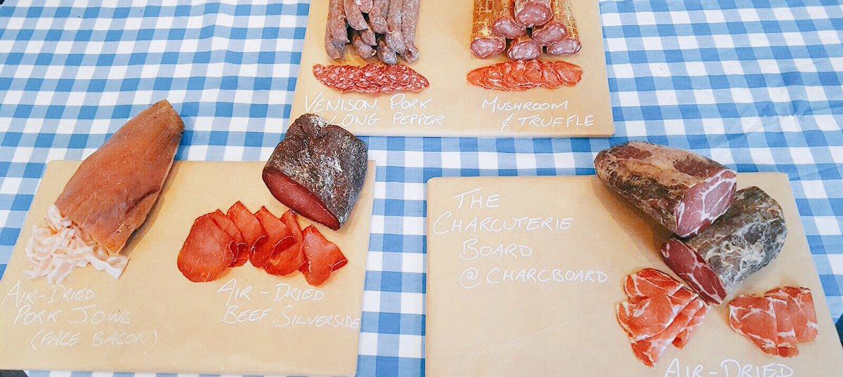 To market! See you <a href="/BrockleyMarket/">Brockley Market</a>  and @WoodgrangeMkt today #charcuterie #british #larder #porkpies #scotcheggs