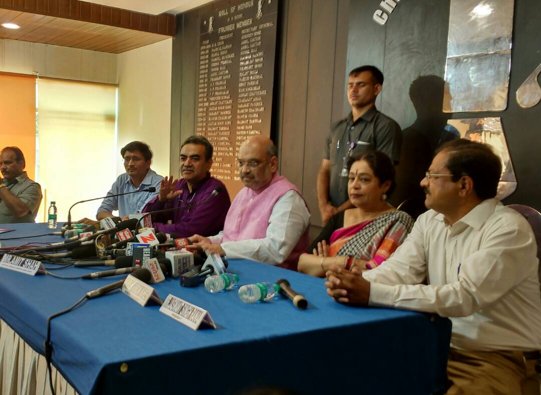 SanjayTandonBJP's tweet photo. National President @BJP4India @AmitShah ji addressed the press and media in Sec-27, Press Club #Chandigarh. #ShahinChandigarh https://t.co/WxQlq8CSYX