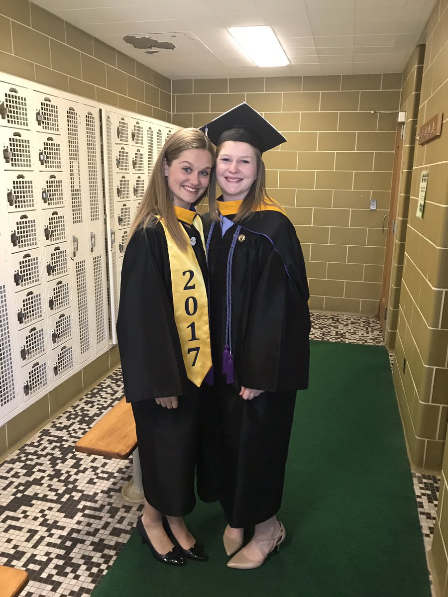 Dance_Griffs's tweet photo. DG seniors visiting the locker room one last time! Happy graduation day Kayla and Britt! 💙💛 #dg4e https://t.co/Ze7AwyEib3