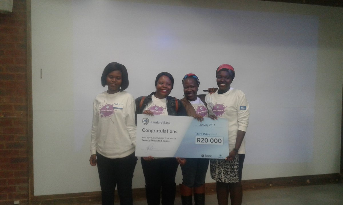 Temusho_Sakwane's tweet photo. 3rd place #CodeDivas @StandardBankZA @Geekulcha 
#SBHACKATHON #SBIncubator https://t.co/UZNsGOlyuG