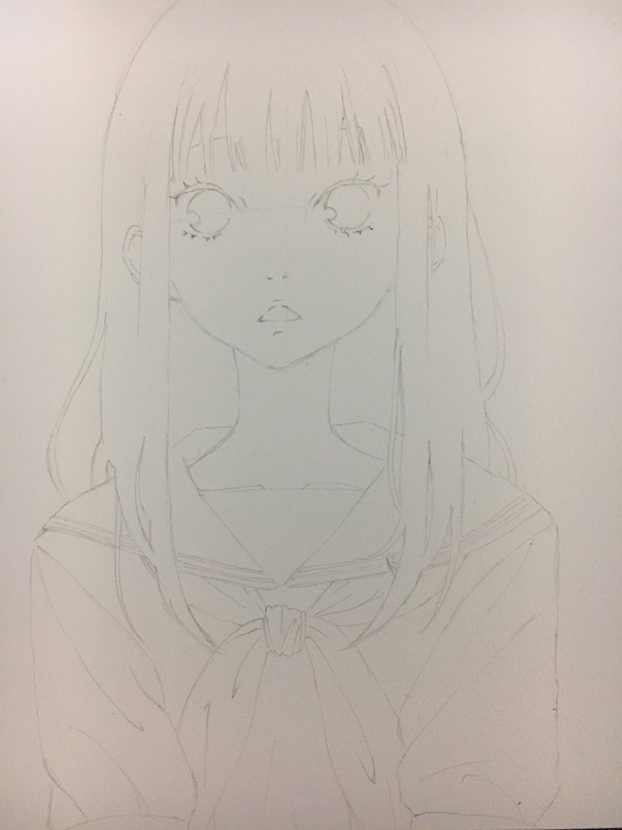 Yuna お絵描き模写 בטוויטר ペン入れた またペンやってからハッキリわかる 耳の位置が あと左の制服のラインギリギリすぎちゃった ラインのとこ水彩でやる自信ない 思い思われふりふられ ふりふら 咲坂伊緒 由奈 市原由奈 イラスト Yunairo 絵描きさんと