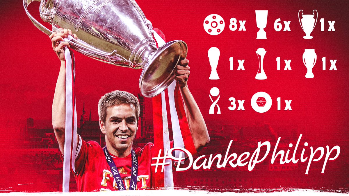 FCBayernEN's tweet photo. You lived the dream and created joy for millions. Thank you and farewell, Captain! @philipplahm #DankePhilipp #MiaSanMia https://t.co/kWFGyo3i7w