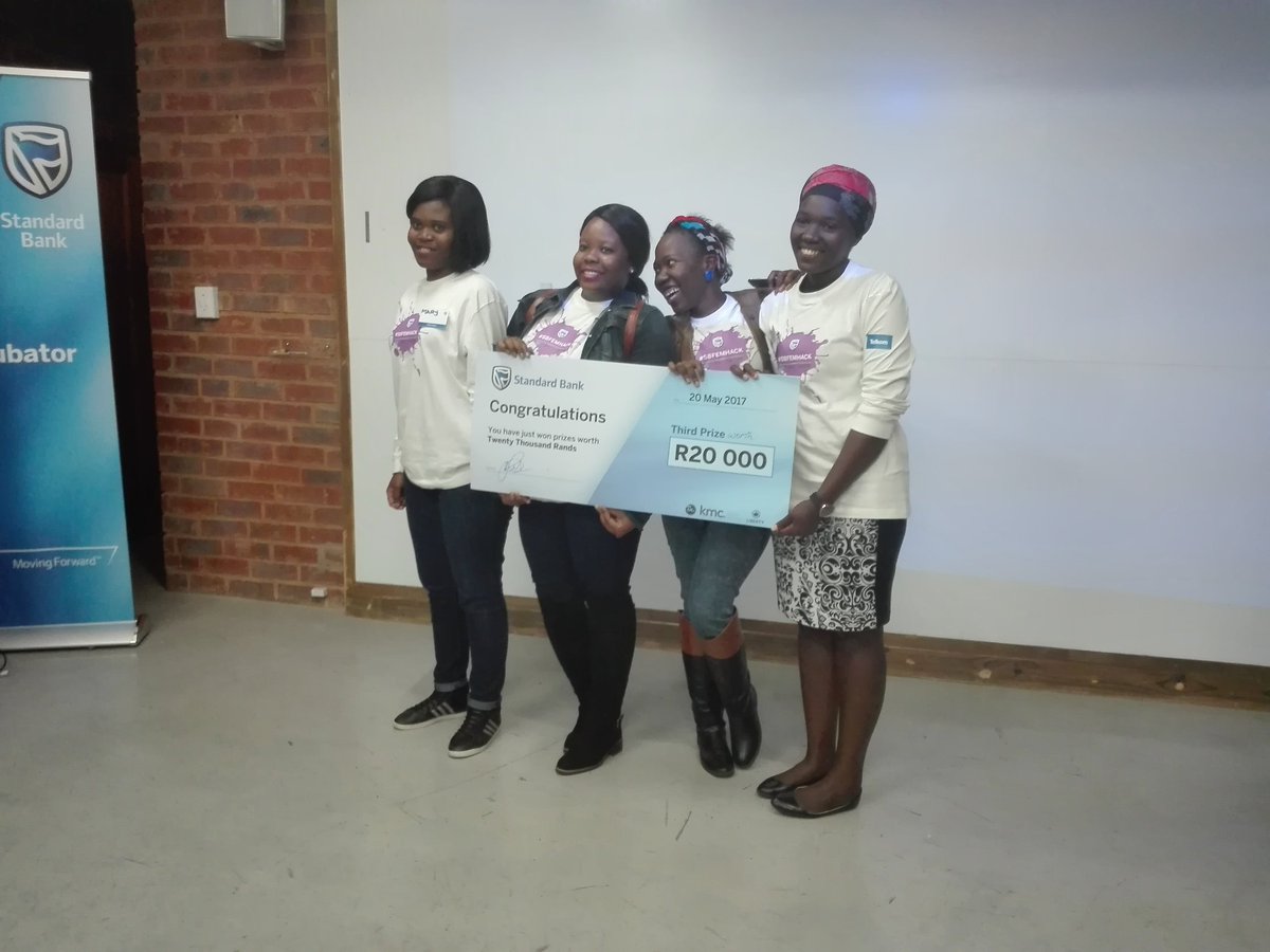 SB_BusinessZA's tweet photo. Coming in at no3 is Code Divas. Well done ladies. #SBIncubator #SBHackathon https://t.co/UN6LT0K8mR