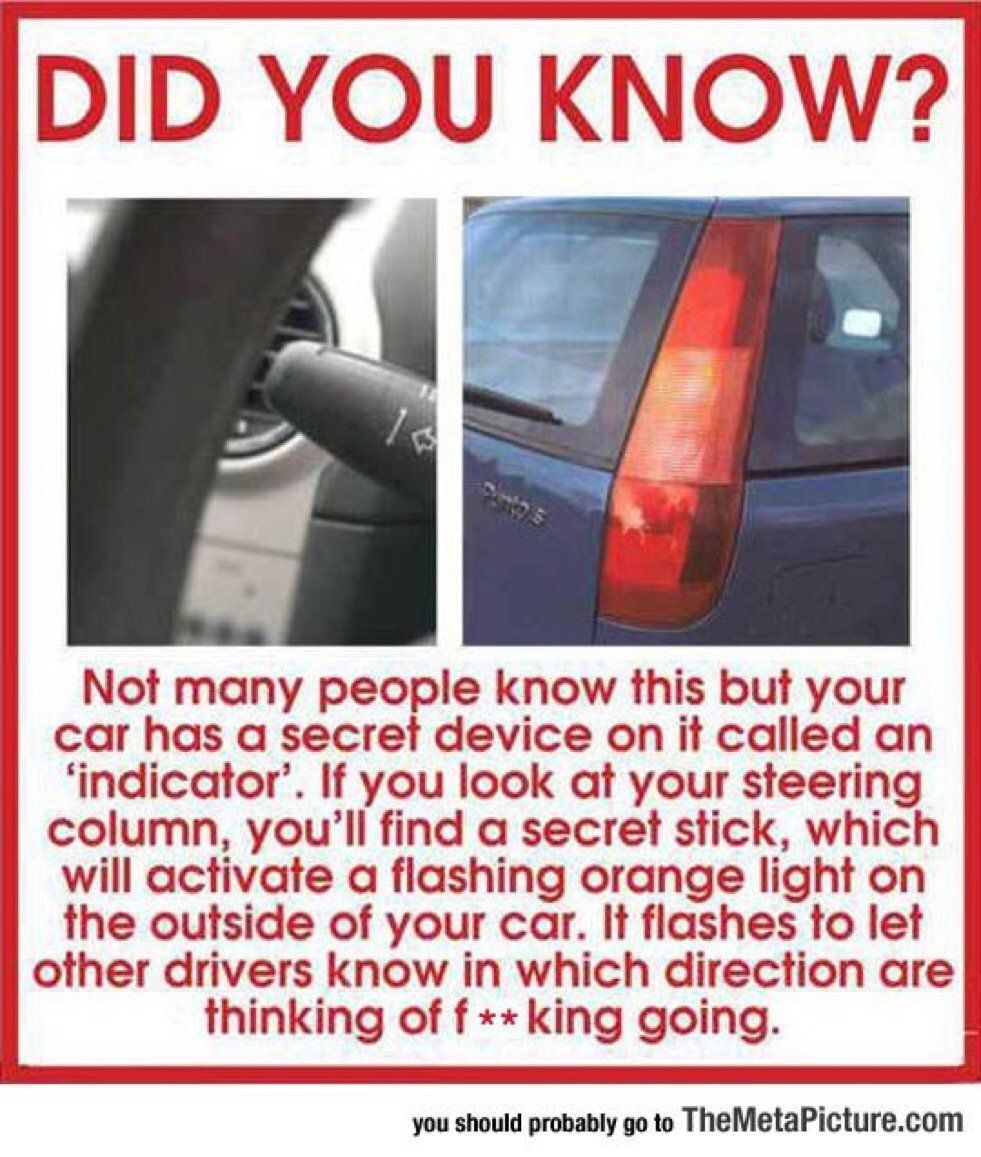 ATTENTION DRIVERS: DID YOU KNOW THIS?!?!