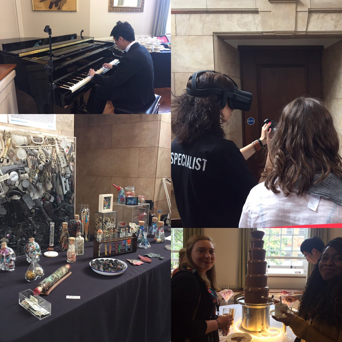 tedxgoodenough's tweet photo. Music, art by @mjarceo, VR demos by @VirtuallyMine, and a chocolate fountain - and the program hasn't even started yet! https://t.co/mGsxzivcnB