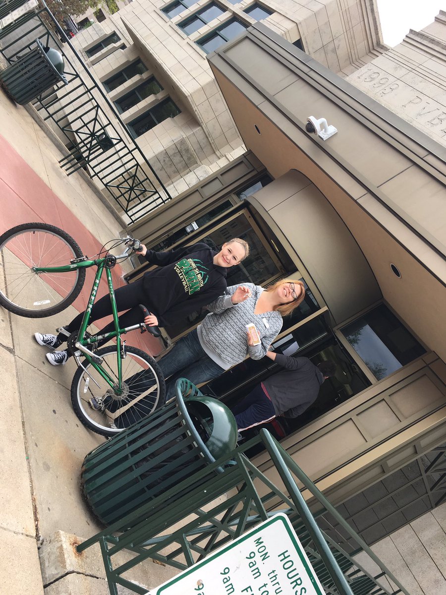 CommunitiesONHS's tweet photo. Don't ride the lions at the library, ride your bike! Stop #19! #BikeOsh https://t.co/DnEvNbS0GE