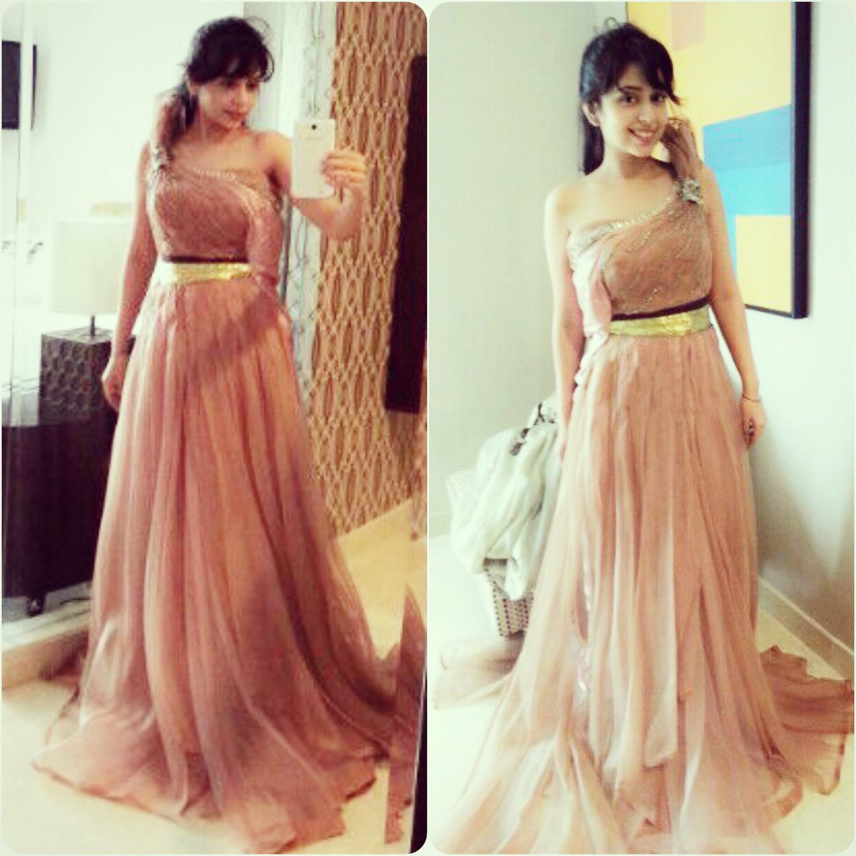 nehasargam's tweet photo. Dress trials...I loved this gown❤😍😍😍 #Indonesia #Jakarta #Mahacinta  #show #Throwback  @whatsonANTV https://t.co/ZrAFz7my1q