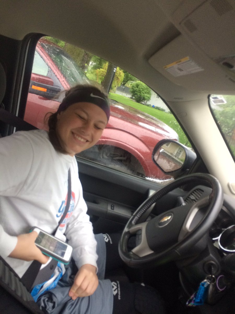 Preyoungren's tweet photo. #madienvoyage in her truck, ? Was where are buttons to adjust seat no fancy features just levers in this one #firstvehicle @jaythomson06 https://t.co/zq3l9RiLhO