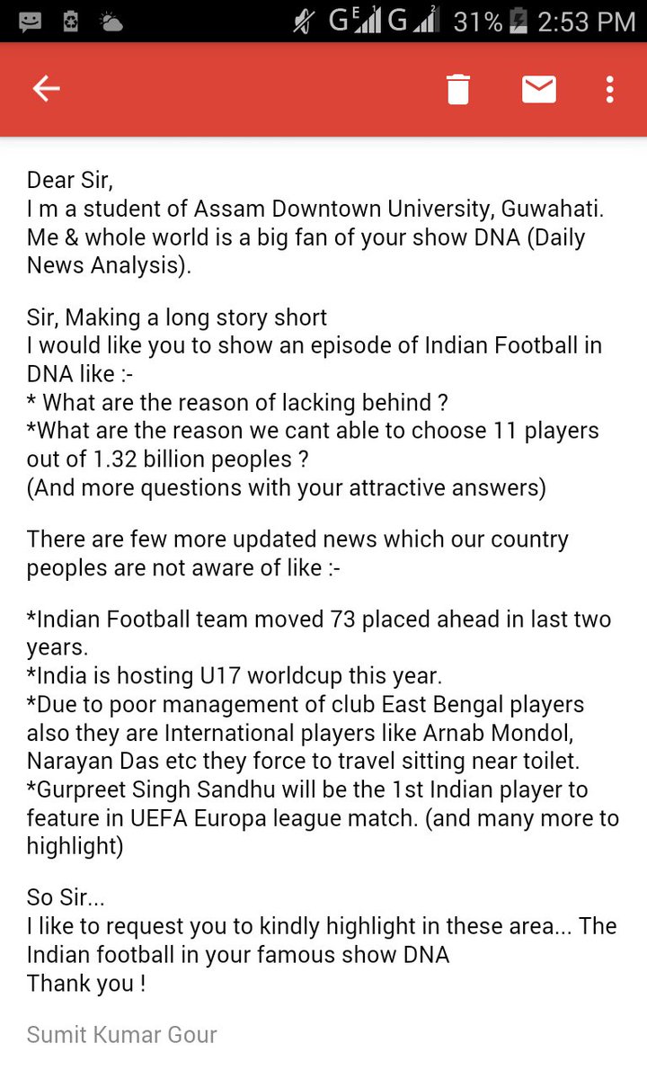 DecenTSuMeeT's tweet photo. @sudhirchaudhary 
I had mailed you but not delivered... Hope u see it here... Thnkyou ! https://t.co/VD6jsTzpV9