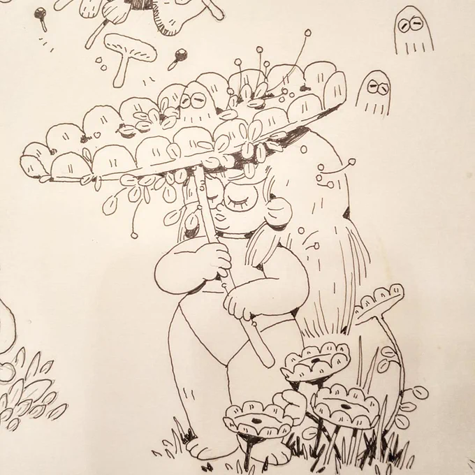 Today's drawings from drink and draw meet up ( ' ∀ `)ノ～ ♡ 。・:*:・゜ ♡? 