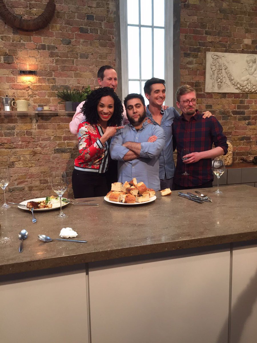 Michelle Ackerley (@michackerley) on Twitter photo Fab morning on <a href="/SaturdayKitchen/">SaturdayKitchen</a> with the lovely <a href="/DonalSkehan/">Donal Skehan</a> <a href="/tomeramedi/">Tomer Amedi</a> <a href="/chrisedwardson9/">Christian Edwardson</a> & #PeterRichards 👏🏾🍷🍖 Fab morning on <a href="/SaturdayKitchen/">SaturdayKitchen</a> with the lovely <a href="/DonalSkehan/">Donal Skehan</a> <a href="/tomeramedi/">Tomer Amedi</a> <a href="/chrisedwardson9/">Christian Edwardson</a> & #PeterRichards 👏🏾🍷🍖