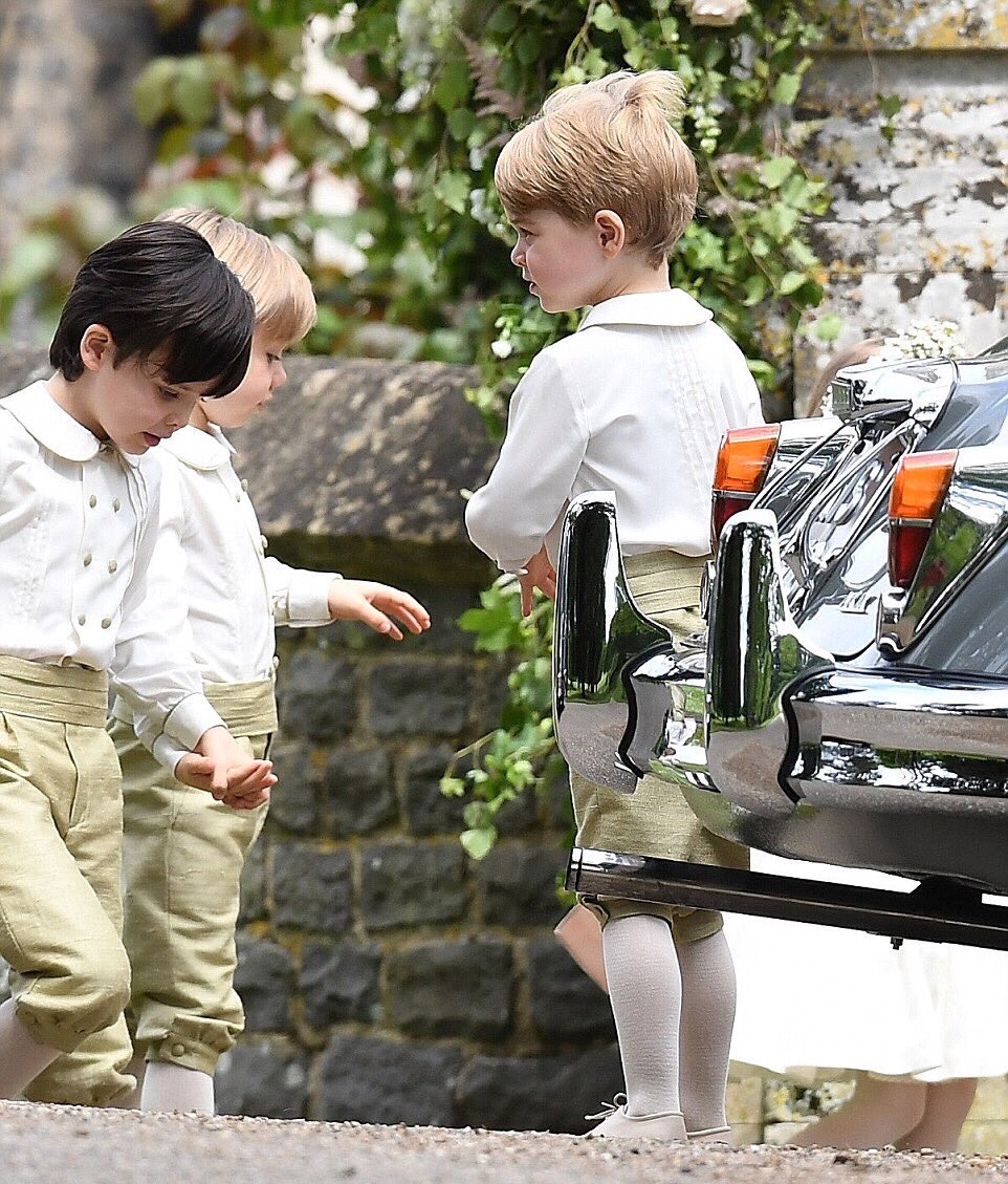 Here's kate, george &amp; charlotte at pippa's wedding! #DuchessofCambridge #princegeorge #princesscharlotte #PippasWedding