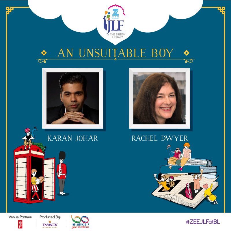 momtazbh's tweet photo. Arrived at #zeejlfatBL to hear @karanjohar chat to @RachelMJDwyer about his biog #AnSuitableBoy I'll be reporting back for @asianculturevul https://t.co/EZOl9DQd6T