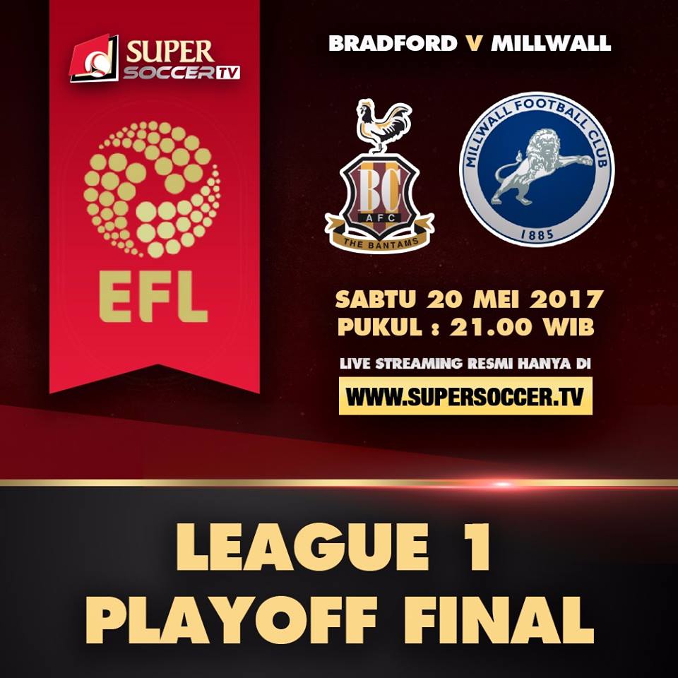 my_supersoccer's tweet photo. Saksikan League One Playoff Final. Ajang perebutan tiket Championship musim depan. 
GRATIS di #SuperSoccerTV 

Link https://t.co/sF7wlJsKFk https://t.co/OB1eIO0GFC